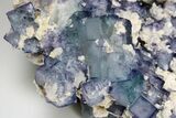 Spectacular, Blue Cubic Fluorite with Dolomite - Shangbao Mine #182437-3
